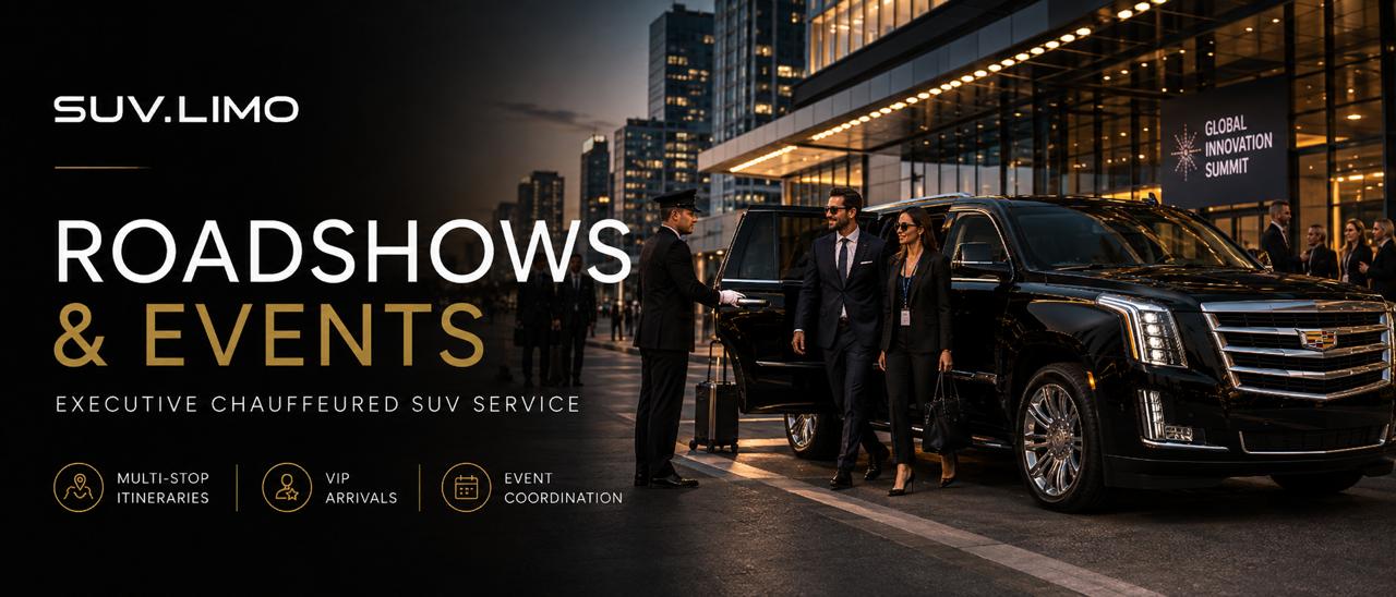 Roadshows & Events chauffeured SUV service