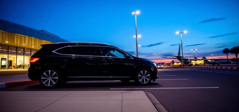 Chauffeur-driven SUV interior detail